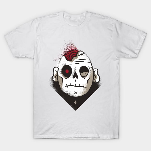 Dark zombie head T-Shirt by madeinchorley